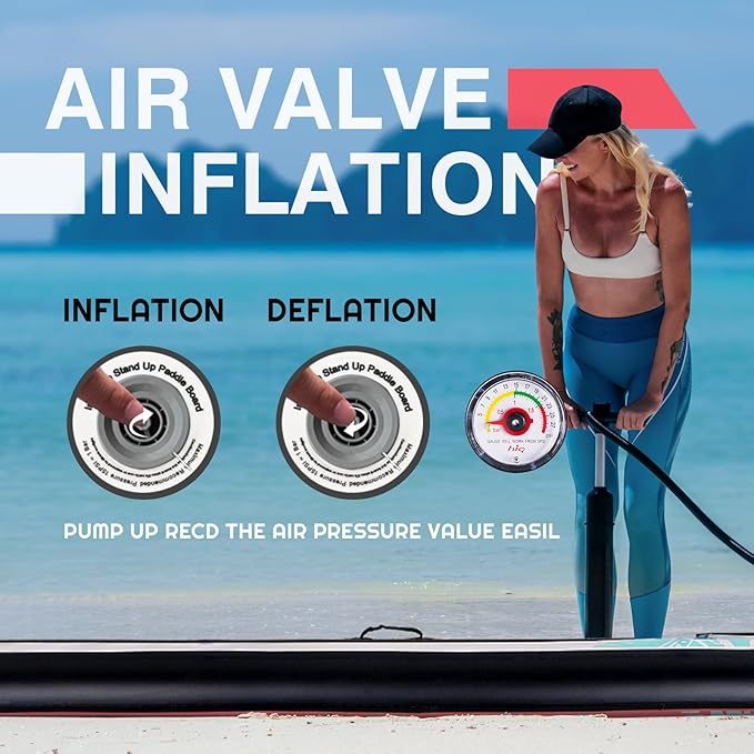 FunWater Inflatable Stand Up Paddle Board with Premium SUP Paddleboard Accessories, Anti-Slip EVA Deck, 11'/10'6'' Paddle Boards for Adults & Youth of All Skill Levels