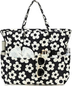 Bluboon Waterproof Beach Tote Pool Bags for Women Ladies Extra Large Carry On Bag With Wet Compartment for Weekender Travel