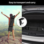 Portable Camping Chair with Canopy Shade- Folding Camping Lounge Chair with Cup Holder & Side Pocket for Outdoor Camping, Fishing, Beach - Support 330 LBS (Black)