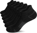 Airacker Ankle Athletic Running Socks Cushioned Breathable Low Cut Sports Tab Socks for Men and Women (6 Pairs)