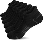 Airacker Ankle Athletic Running Socks Cushioned Breathable Low Cut Sports Tab Socks for Men and Women (6 Pairs)