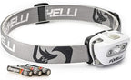 Foxelli LED Headlamp Flashlight for Adults & Kids, Running, Camping, Hiking Head Lamp with White & Red Light, Comfortable Headband, Lightweight & Waterproof, 3 AAA Batteries