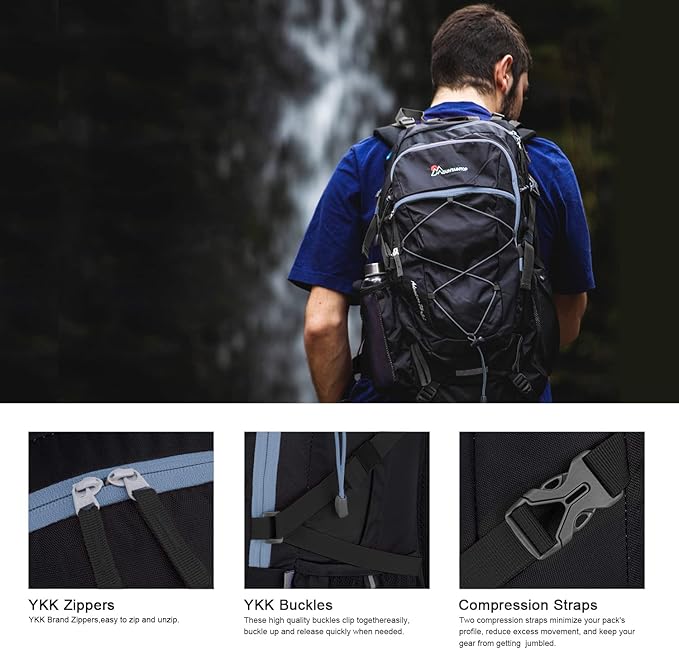 MOUNTAINTOP Hiking Backpack,Lightweight Travel Backpack for Men Women Outdoor Backpacking, Camping