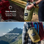 Kootek Camping Hammock, Portable Hammocks with Tree Straps & Attached Carry Bag, Camping Essentials Gear, Perfect for Outside Indoor Hiking Beach Backpack Travel