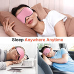 INNELO 3D Contoured Sleep Mask for Side Sleepers, 100% Light Blocking Sleeping Mask for Men & Women, Soft, No Pressure on Eyes, Airplane Blindfold for Travel, Night Eye Cover for Nap, Yoga, Pink
