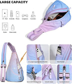 KL928 Canvas Sling Bag - Small Crossbody Backpack Shoulder Casual Daypack Rucksack for Men Women(Large Version)