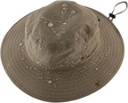 Connectyle Sun Hat for Men Women Outdoor UV Protection Safari Hat for Fishing Hiking Gardening Breathable Cowboy Hat UPF50
