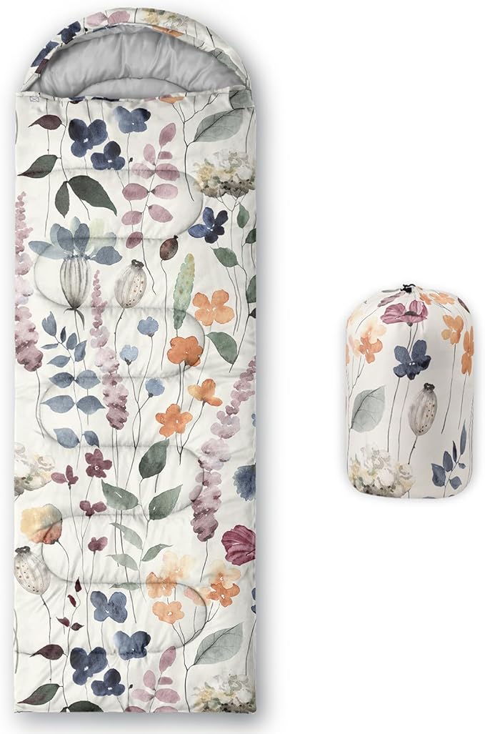 Sleeping Bags for Adults and Kids Backpacking Camping Sleeping Bags for Girls and Boys Lightweight Waterproof Cold/Warm Sleeping Bag for Season Camping Essentials Outdoor Travel with Compression Bags