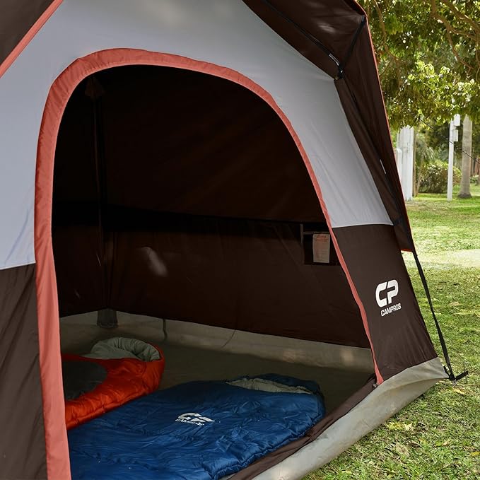 CAMPROS CP Tents for Camping 4 Person Tent Waterproof Windproof Double Layer Camping Tent, Easy Setup Dome Tent with Large Mesh Windows & Wider Door for Outdoor Camping & Hiking