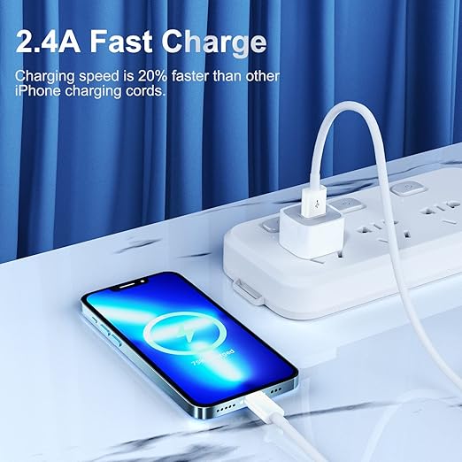 iPhone Charger Apple MFi Certified Lightning Cable 6FT Fast Charging Cord Compatible with iPhone 14 13 12 11 Pro Max XR XS X 8 7 Plus 6S/iPad/Car Carplay (3 Pack)
