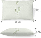 Small Camping Pillow for Sleeping,Shredded Memory Foam Small Travel Pillow,Packable with Storage Bag,Soft Cover,Portable Pillow for Camp Backpacking Hiking Gear&Accessories (White 1 Pack)