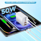 for iPhone 17 16 Charger, 2Pack 50W Fast USB C Charger Block Cubes Multiport USB C Plug,10FT USBC to USBC Cable for iPhone 17/17 Pro/17 Pro Max/17 Air/16Pro Max/16/15 Plus/15 Series, iPad Pro/Air/Mini