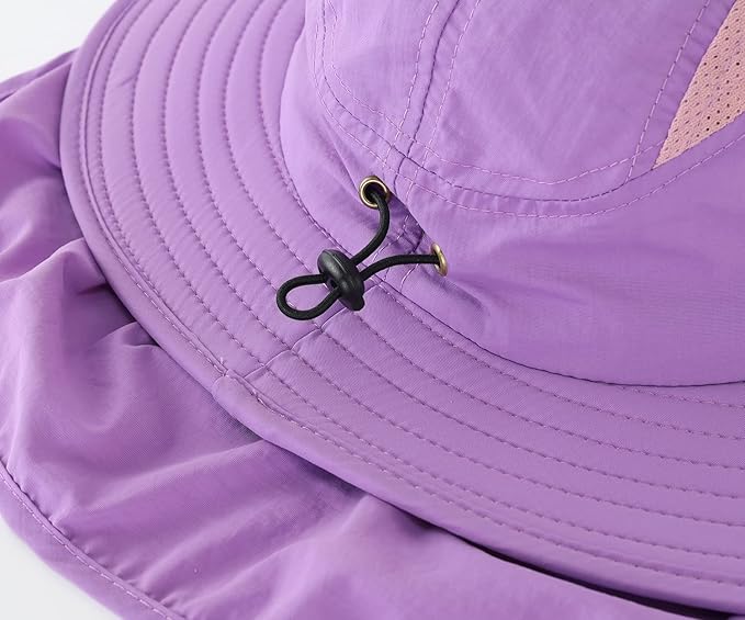 Home Prefer UPF 50+ Mens Wide Brim Fishing Hat with Neck Flap Sun Hat for Men Women Sun Protection Cap