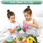 12oz Insulated Vacuum Food Jar with Buckle Lid Wide Mouth Soup Thermo for Hot Food Kids Leakproof Stainless Steel Lunch Container (Gradient Green, 12OZ)