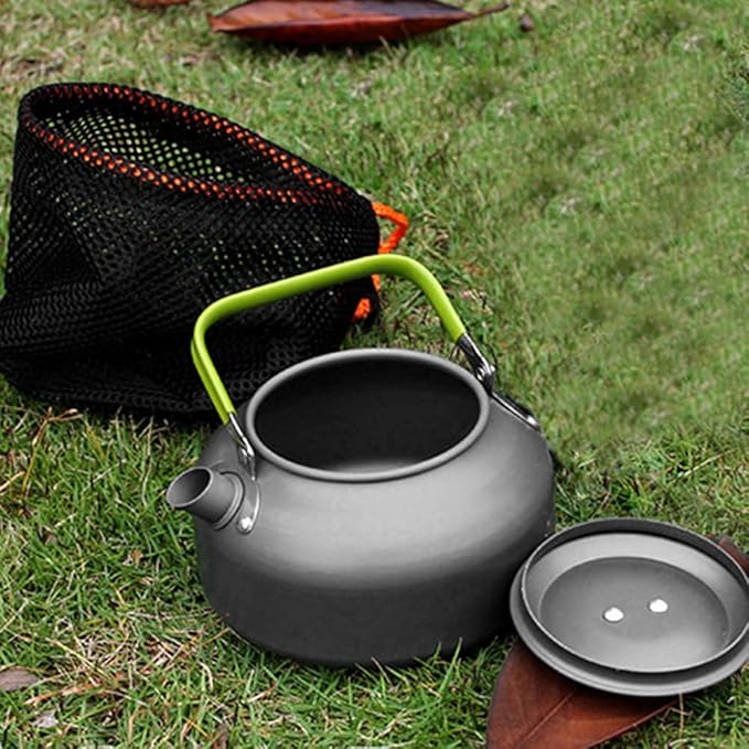 Doorslay Camping Kettle Tea Kettle Coffee Pot 27fl oz/0.8L Camp Coffee Pot Camping Kettle