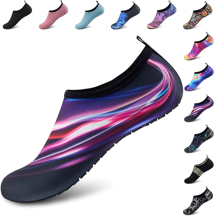 Deevike Water Shoes for Women Men Barefoot Quick-Dry Aqua Socks Slip-on for Beach Swim Surf Yoga Exercise