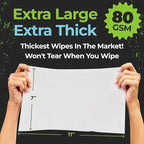 Camping Essentials - Body Wipes for Camping Adults Bathing No Rinse - 50 XL Deodorant Bathing Shower Wipes For Men Women - Disposable Washcloths & Personal Cleansing - Travel, Workout