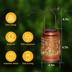 Lawn Social Solar Lanterns Outdoor Waterproof, Dog Metal Hanging Solar Lights for Outside, Garden Decor Birthday Gifts for Women Mom Grandma, Outdoor Lantern for Patio Yard Walkway Balcony Porch