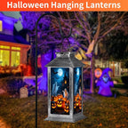 Halloween Decorations Outdoor,Halloween Hanging Decorations,Solar Lantern,Decor for Home Outside Porch Garden Yard Lawn Party Decorations（Ghost Bat Pumpkin）