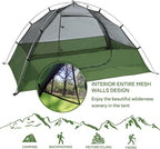 Clostnature Crux Lightweight Tent for Backpacking - 1/2/3/4 Person Ultralight Backpacking Tent, Waterproof Easy Setup Camping Tent, Hiking Tent for Outdoor, Hiking and Mountaineering