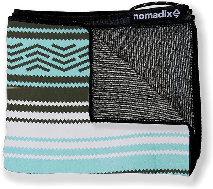 Nomadix Original Towel - Perfect for Beach, Pool, Travel, Camping, Yoga - Made with Recycled Materials - Super Absorbent - Sand Resistant - Baja Aqua - 72.5x30