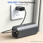 Power Bank with AC 100W,Portable Laptop Charger,98Wh/27000mAh External Battery for Laptop,PD 65W Type-C,Compatible for Outdoor RV Camping Travel Emergency Backup Home