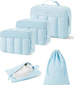 BAGSMART Compression Packing Cubes for Travel, 6 Set/5 Set/4 Set, Compression Suitcase Organizer Bags Set for Suitcases Travel Essentials, Lightweight Packing Organizers