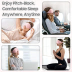 Sleep Mask - Total Blackout 3D Sleeping Mask, Super Lightweight & Silky Soft Eye Mask for Sleeping, Fully Adjustable Fit for Home, Office, Traveling, Meditation, Yoga, Pink