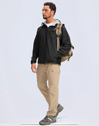 Men's Cycling Rain Jackets Waterproof Running Bike Windbreaker Lightweight Packable Hooded Jacket