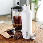 Corkcicle Classic Canteen Insulated Water Bottle - Stainless Steel Reusable Tumbler - Triple Insulated - Keeps Drinks Cold 25 Hours or Hot 12 Hours - Cupholder Friendly - Gloss White - 16 oz