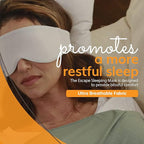 Happyluxe Escape Sleep Mask - Buttery Soft Airplane Eye Mask for Sleeping or Napping in Bed. Machine Washable. - Silver Gray, Made in USA