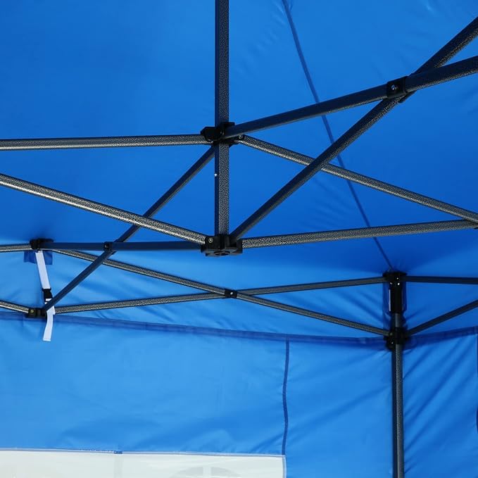 COBIZI 10x10 Pop Up Canopy Tent 10x10 Canopy with 4 Sidewalls Waterproof Heavy Duty Commercial Canopy Tent for Parties Outdoor Tent Garden Gazebo Tent, Carry Bag with Wheel(10x10ft, Black)