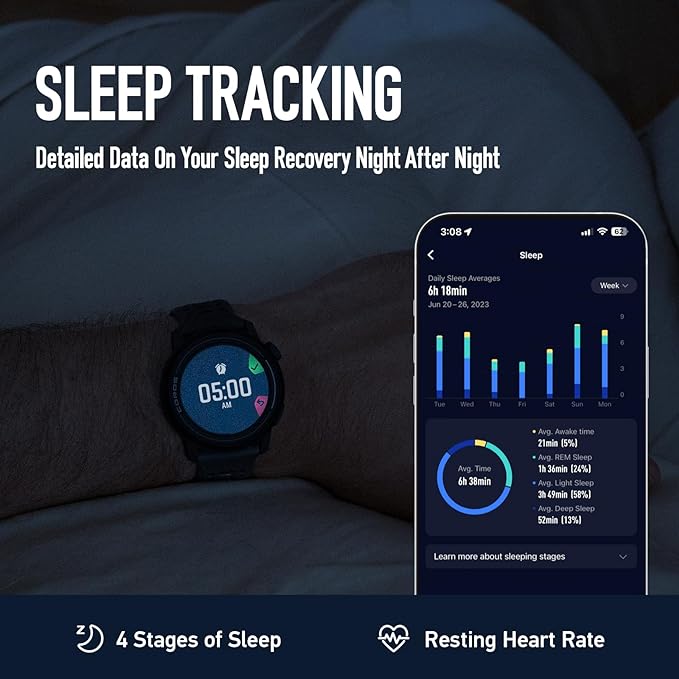 COROS PACE 3 GPS Sport Watch–Lightweight, Comfortable Running Watch, 17-Day Battery Life, Accurate GPS, Heart Rate Monitor, Navigation, Sleep Tracking, Training Plan, Run, Bike, and Ski-White Silicon