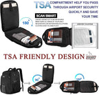 Extra Large Backpack for Men 50L,17inch Travel Backpack with USB Charging Port,TSA Big Business Anti Theft Durable Laptops Backpack,Water Resistant College Padded Computer Bag Gifts for Men Women,Grey