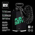 BeachBox Portable Shower Tank – Insulated Hot & Cold Water Tank for Camping, Beach, & Outdoor Adventures – 1.3 Gal Capacity – Multi-Spray Shower Gun – Easy Fill & Carry
