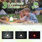 Kids Camping Lantern & Night Light Battery Powered (AAA Included), 360° Eye-Safe Light, IPX4 Waterproof with RGB Modes Portable for Outdoor, Emergency & Bedtime, Gift for Children (Green)