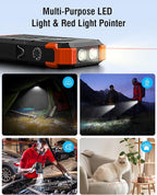 Solar Charger Power Bank, 42800mAh Wireless Portable Charger with USB-C in/Output, QC3.0 Fast Charging 15W 4 Ports Outdoor Battery Pack Built-in Dual Led Flashlights for iPhone Samsung etc