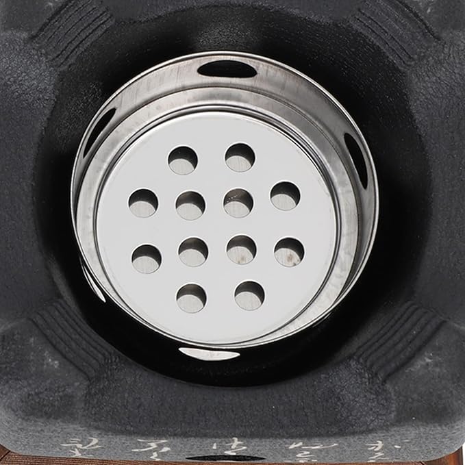 Hapivida Portable BBQ Grill, Stylish Multi-Functional Fast Heating Mini Grill with Even Heat Distribution, 16.5x14.5cm, Compact Outdoor Cooking Stove for Family Gatherings and Outdoor Adventures