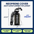 SUN NINJA Portable Shower, Camping Shower with 7 Mode Shower Head, Neoprene Cover Helps Keep Water Warm, High Pressure Hose, Easy to Carry