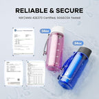 SurviMate Purified Water Bottle for Camping, Hiking, Backpacking and Travel, BPA Free with 5-Stage Intergrated Filter Straw