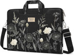 MOSISO Laptop Bag for Women 13.3 inch, 13-14 inch Computer Bag Compatible with MacBook Neo 13/ Air 13/13.6/ Pro 13/14, HP Dell Asus Notebook, Laptop Messenger Shoulder Sleeve with Strap, Retro Flower