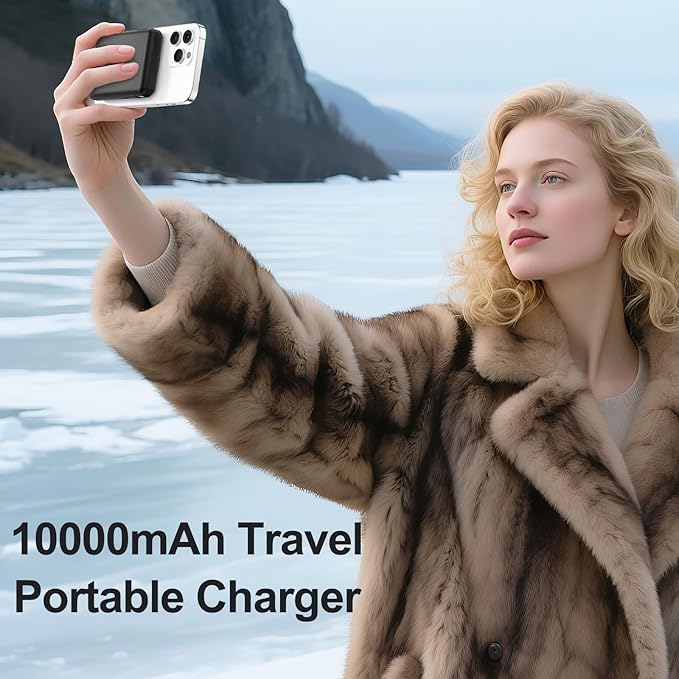 for Magsafe Portable Charger - 10000mAh Battery Pack for Magsafe with USB-C Cable and PD 20W USB C Fast Charging LED Display, Magnetic Wireless Power Bank for iPhone 17/16/15/14/13/12/Pro/Pro Max
