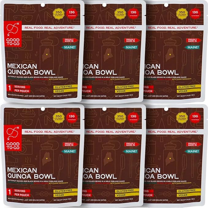 GOOD TO-GO Mexican Quinoa Bowl | Camping Food, Backpacking Food | Just Add Water Meals, Backpacking Meals | Dehydrated Meals Taste Better Than Freeze Dried Meals