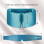 Mulberry Silk Sleep Mask – 100% Silk Sleep Masks for Women, Anti-Wrinkle, Light Blocking Eye Cover, Adjustable for Travel & Beauty (Blue)