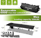 Camping Cot,Ultra-Lightweight Folding Backpacking Cot,300 LBS Weight Capacity,Adult Portable Camping Bed,Suitable for Camping,Hiking,Travel,Home,Office,Sleeping,Black.75" x 26" x 15.8"