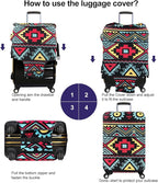 Travel Luggage Cover Elastic Sleeve 26"-28" Anti-Scratch Suitcase Protector Cover Size L, Bohemia