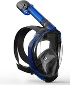 Zenoplige Full Face Snorkel Mask Adults,Dry-Top Snorkeling Gear with Camera Mount,Foldable 180-Degree Panoramic Scuba Mask for Snorkeling Diving Swimming Travel,Snorkel Mask Anti-Fog & Anti-Leak