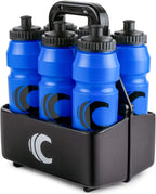 Cannon Sports 1 Liter Sports Water Bottle, BPA-Free, 34oz Capacity, Large Mouth, 2 lids (Straw & Squeeze) with Carrier, Great For Helmet Sports Such As Hockey, Lacrosse, Football, Boxing (Royal Blue)