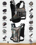 Running Vest with 2L Water Bladder, USA Original Patent, Lightweight Adjustable Chest Pack with Gear Holder, Reflective Running Hydration Vest for Women Men for Marathon