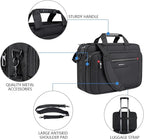 VANKEAN Laptop Briefcase Premium Laptop Case Fits Up to 17.3 Inch Business Shoulder Bag Laptop Expandable Water-Repellent Messenger Bag for Men/ Women Computer Bag for Travel/ Business/ Black